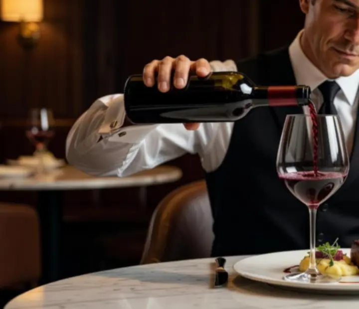 Fine dining fogás elegáns borpárosítással a Budapest Helyek étteremben.